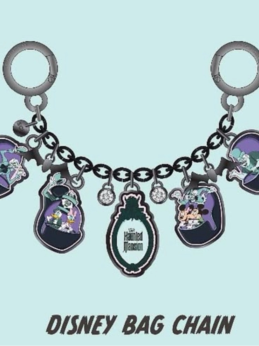 Disney Stoney Clover Haunted Mansion Bag Charm Chain  NEW - Picture 4 of 4